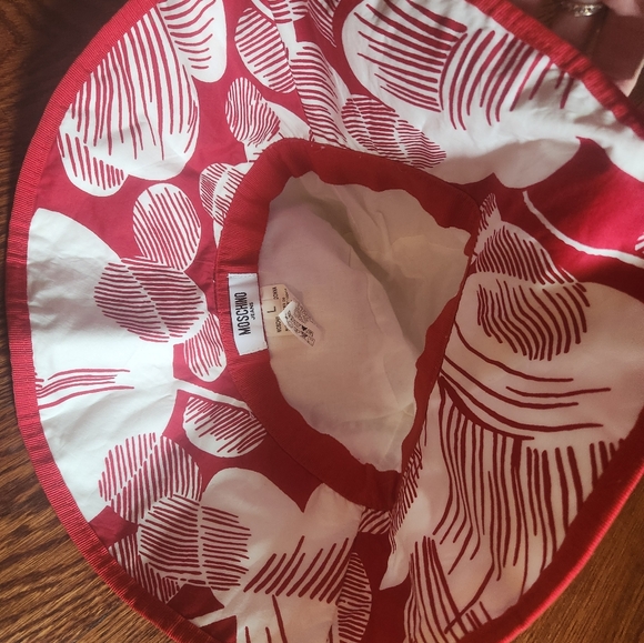 Moschnino size L red and white beach summer hat - Picture 2 of 2